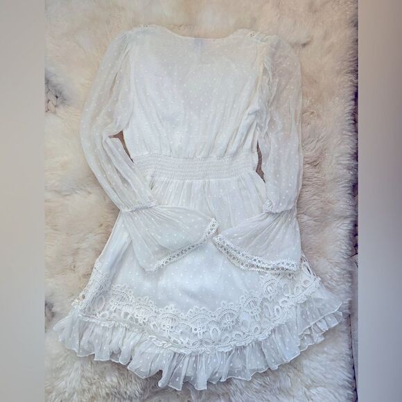 HEMANT & NANDITA Cleo Mini Dress in White XS. Pristine Condition. - Picture 5 of 6